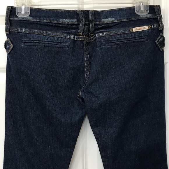 VTG Frankie B. Jeans Y2K Low Rise Flare Embellished Distressed Pant HTF Women 8 - Picture 7 of 12